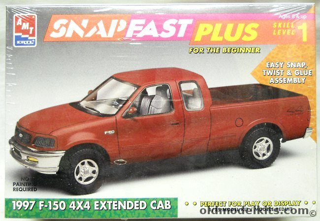 AMT 1/25 1997 Ford F150 4x4 Extended Cab Pickup Truck, 8308 plastic model kit